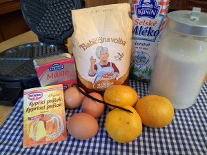 Pravé belgické vafle s mandarinkovým přelivem - suroviny - www.chytrevarime.cz