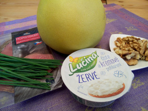 Pomelo v roastbeefu s čerstvým sýrem - suroviny - www.chytrevarime.cz