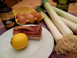 Pórkové tagliatelle carbonara - suroviny - www.chytrevarime.cz